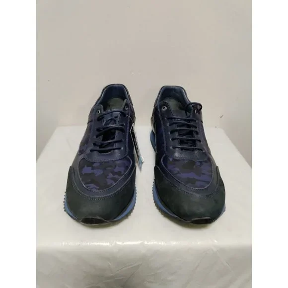 NWOB Sarar Camouflage Running Sneaker Shoes Lace Up Navy Mens Size 8.5 - Picture 3 of 11